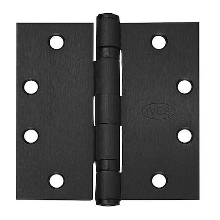 Ives 5-Knuckle Ball Bearing Hinge, Heavy Weight, 4-1/2-in x 4-1/2-in, 8 -Wire, Matte Black Finish 5BB1HW 4.5X4.5 F-BLK TW8 CON
